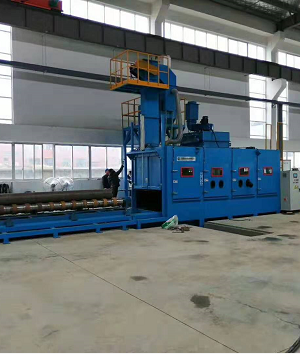 恭喜南京客戶喜提鋼管內(nèi)外壁自動噴砂機(jī)一臺，迪砂竭盡全力為您服務(wù)！
